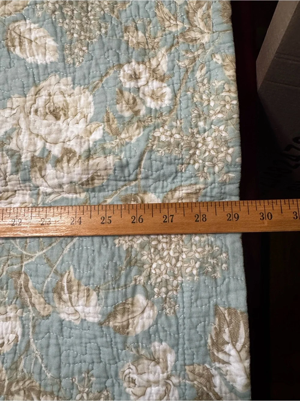 Laura Ashley Floral Quilted Pillow Two Shams Standard  Blue Cotton Cottagecore